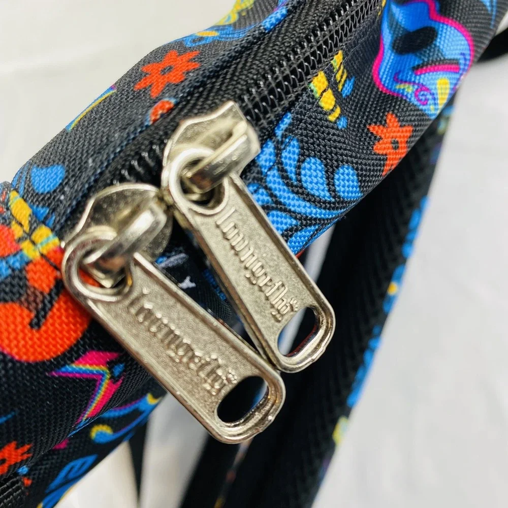 Loungefly Disney Pixar Coco Dia de Los Muertos Mini Backpack Black Canvas Rare